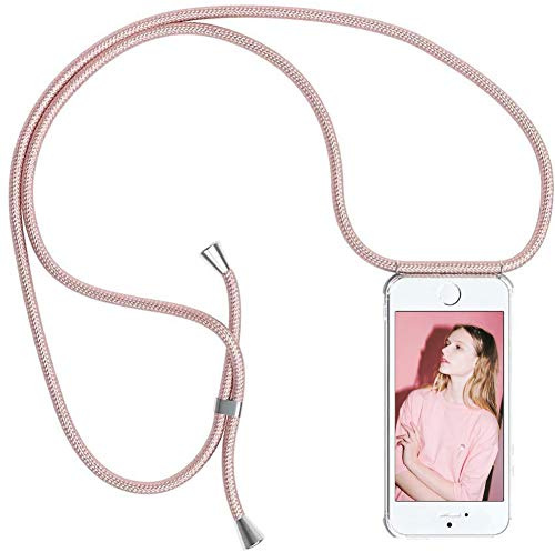 YuhooTech Handykette Hülle für iPhone 6/iPhone 6s Handyhülle, Smartphone Necklace Hülle mit Band - Handyhülle mit Kordel Umhängenband - Schnur mit Case zum umhängen in Rose Gold