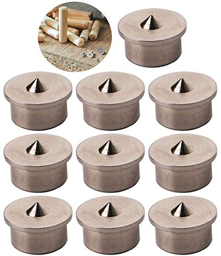 CESFONJER Dowel Pin Center Woodworking Alignment Tool Points Marker Drill Center, 10 mm Dowel Drill Center Points Pin Set (10 pcs)