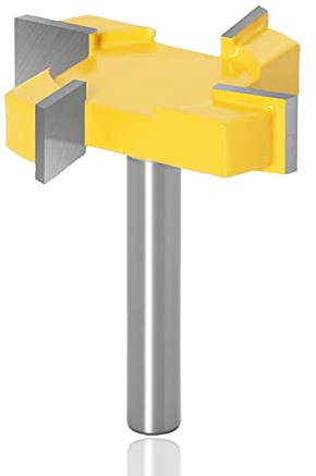 Mesee 8mm Schaft Spoilboard Surface Fräser, Oberflächenfräser, 4 Flöten Planfräser, Fräser Router Bit, Hobelfräser Spoilboard Fräser Abflachfräser Oberflächenbit Hartmetall-Holzbearbeitungswerkzeug