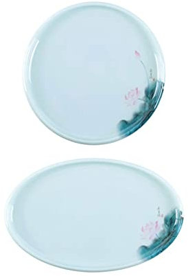 Indoor or Ourdoor Dinner Plates Melamine Dinner Plates Set of 2 Round Plates Dinnerware Set for Salad Steak Family Party Dishwasher Safe Pizza Pasta Serving Plates Dessert Dishes