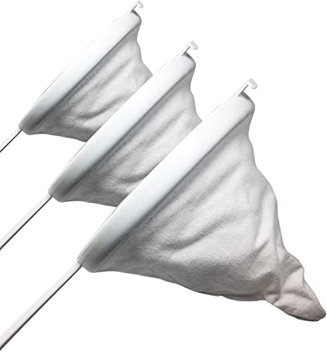 Pack 3 Colador 12cm, 10cm y 8cm - Cocina Tela y PVC Malla Fina - Juego Redondo Microperforado