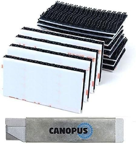 CANOPUS Dual Lock Klettband SJ3550 Klebepad Wasserfest, (25,4mm x 50mm) 16 Stück Kennzeichenhalter, Pilzkopfklettband, Klett, klettband Nummernschild Selbstklebend Extra stark Schwarz