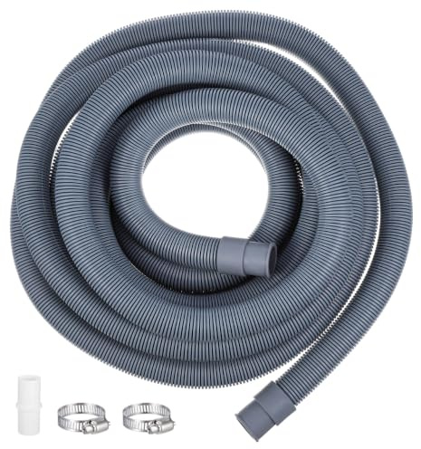 Mobestech Washing Machine Drain Hose Extension Kit 5 Meters with Connector and Clamps for Easy Installation and Replacement in Home Laundry Drainage