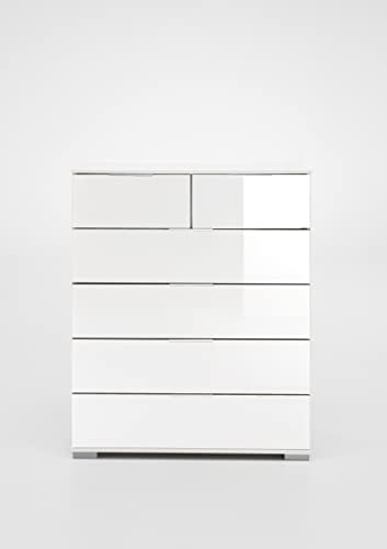 möbelando Schubkastenkommode >Easy Plus< (BxHxT: 82x102x42 cm) in weiß - 82x102x42 (BxHxT)