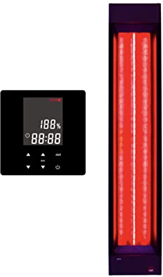 B-Ware InfraROTmed - Faretto a infrarossi da 750 W + controllo icon 1 Touch, per sauna e cabina a infrarossi, per ristrutturare o fai da te