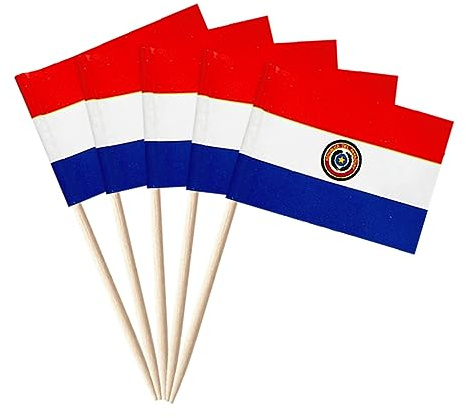 stidsds 100pcs Bandera Nacional Palillo B (Paraguay)