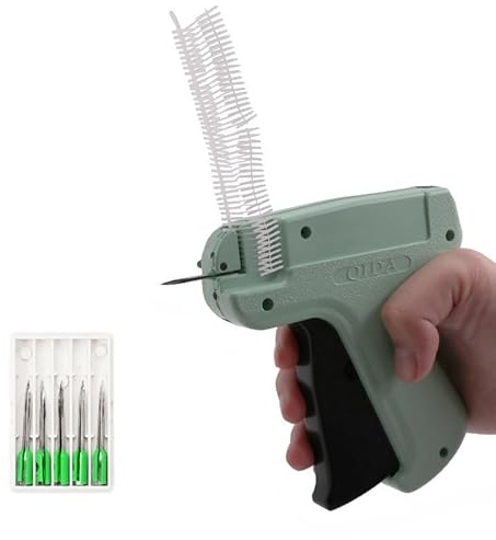 Etikettierpistole, Mikro-Stichpistole für Kleidung, Preisschilder, Namensschilder für Kleidung, Etikettierwerkzeug, mit 5 Etiketten-Ersatznadeln und 1000 Widerhaken