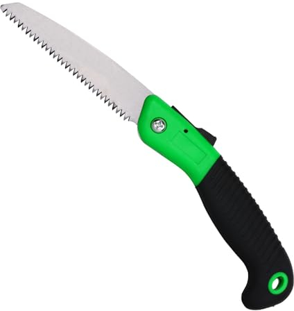 Fällsåg, grensåg handsåg träsåg, trädgårdssåg, halkfritt handtag 65 # stryksågblad, grov tandning, med säkerhetslåsets längd: 32 cm fällsåg utomhus för trädgårds-, utomhus- och djungelarbete