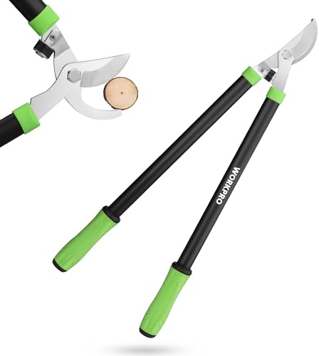 WORKPRO Bypass Lopper, 28 Branch Cutter with 65MN Spring Steel Blade, Heavy Duty Tree Trimmer with 1-3/16inch Cutting Capacity, Perfect for Cutting Shrubs and Branches