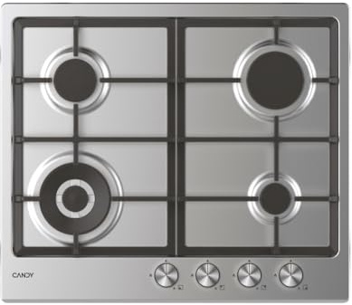 Candy ESSENZA CDIH6GBFE4WX Acciaio inox Da incasso 60 cm Gas 4 Fornello(i)