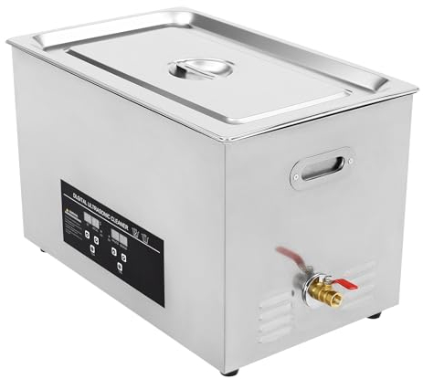 ROMYIX Ultrasonic Cleaner with Digital Timer & Heater,30L Ultrasonic Cavitation Machine,304 Stainless Steel Professional Ultrasonic Cleaner Machine for Jewellery Dentures Carburetors Coins (30L)