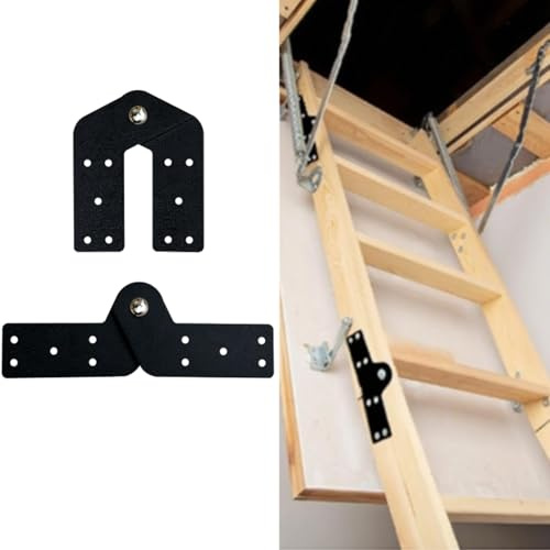 Dachbodenleiter-Scharnier, Dachbodenleiter, Scharnier-Set, Ersatzteile für Fischgrätenleiter, Spanner, Hochtreppen (2 Stück)