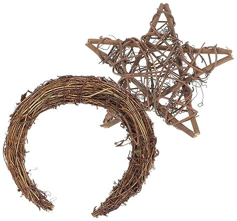 RORPOIR Große Weihnachtskränze Rattan-rebenkranz Für Die Dekoration Der Haustür Einfaches Design Ganzjähriger Rattankranz Blank