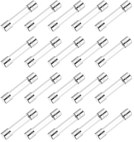 QUARKZMAN 2A Glassicherung 5x20mm, 20 Stück Feinsicherungen Träge Auslösecharakteristik 250V Sicherung für Haushaltsgeräte