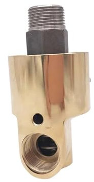 LUJIAYA Links-/Rechtsgewinde, niedrige/hohe Temperatur, industrielles Wasser, Messing-Drehverschraubung, drehbarer Anschluss, 3/4-Zoll-Drehgelenk(120C,Right-Hand Thread)