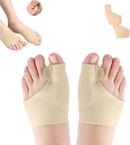 Par Corrector de Juanetes y Separador de Dedos de Pie – Protector de Silicona para Aliviar el Dolor de Hallux Valgus y Dedo Martillo – Talla Universal para Hombres y Mujeres