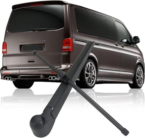 ZhangJW Heckscheibenwischer Scheibenwischer Hinten Heckwischerarm Scheibenwischerblätter Wischerarm Heck Wischer für VW T5 Caddy 2003-2019