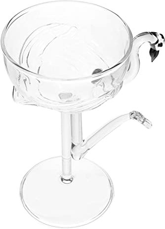 UTHCLO Copa De Cóctel De Flamenco De Vidrio Transparente Vaso Decorativo De Vino Único Para Fiestas Bar y Ocasiones Especiales