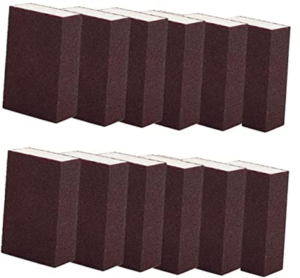 FELTECHELECTR 12pièces Bloc Éponge De Ponçage pour Nettoyage Cuisine Lot de Éponges Abrasives Lavables pour Ustensiles