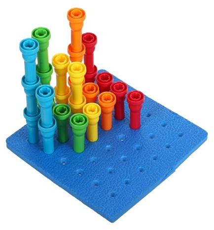 LRXIYODE Jouet D’éveil Montessori Panneau Perforé Champignon, 1 Set
