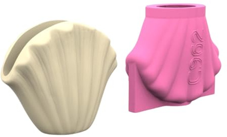 Creativo Silicone Shell Forma Calcestruzzo Vasi di Fiori Stampi per Resina Fioriera Vaso Portapenne Artigianato Casa Giardinaggio Accessori