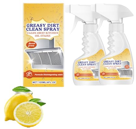 Spray detergente multisuperficie per piani cottura - Sgrassatore ad alta resistenza per piani cottura in vetroceramica e a induzione, detergente per lavelli in acciaio inossidabile (2 bottiglie)