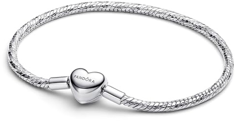 PANDORA Damenarmband Facettiert mit Herzverschluss Silber 594236C00