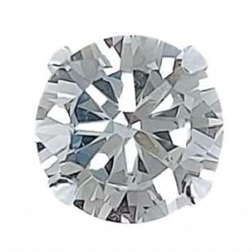 ENTREPLATA Un Pendiente de Plata de Ley 925 Circonita Individual Redonda Brillante Talla Diamante Alta Luminosidad Unisex Hipoalergénico 9 mm