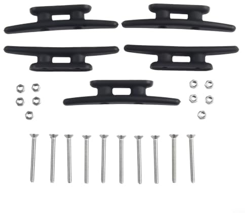Lot de 5 taquets de bateau en nylon pour montage de pont, attache de corde marine et ancrage polyvalent dans le garage, l'abri de jardin ou les zones de rideaux