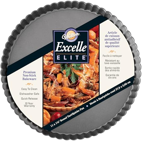 Wilton 2105-450 - Molde para Quiche y Tarta de Frutas, Color Gris