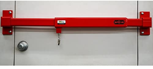 Equipment Lock Adjustable Door Security Bar - Security Lock Bar and Job Site Door Lock for Office Trailers, Warehouse Doors and Home Defense (Keyed Differently)