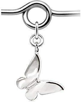 Tapsi´s Coolbodyart Industrial Piercing Barbell Chirurgenstahl Damen & Herren [Schmetterling] 35mm | Industrial Barbell | Barbell Piercing Ohr | Ohrpiercing Stab CBABSP2-013
