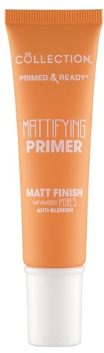 Collection Cosmetics Primed and Ready Mattifying Pore Minimiser, Matte Facial Primer For Dry Skin, 25ml, Transparent