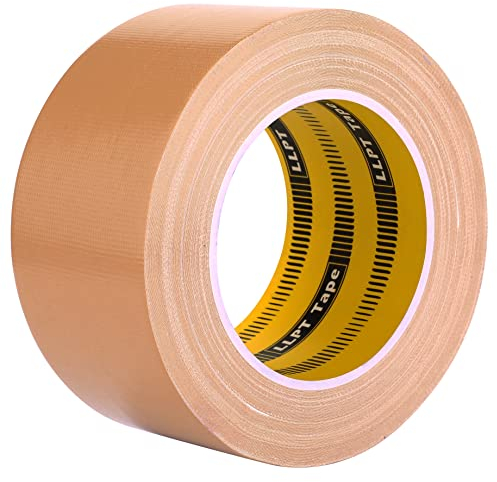 LLPT Cinta adhesiva de tela de calidad 60 mm x 30 m x 0,23 mm Adhesivo sin residuos Color marrón resistente al agua fuerte (DT241)
