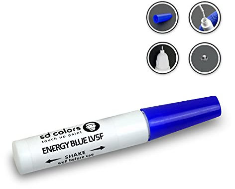 SD COLORS ENERGY BLUE LV5F New Touch Up Paint Pen REPAIR KIT 12ML SCRATCH CHIP BRUSH COLOR CODE LV5F ENERGY BLUE (JUST PAINT)
