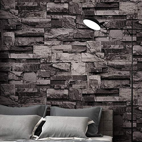 ZZDXL Tapeten Stein Tapete Vliestapete 10 M X 0,53 M,3D Tapete Für Schlafzimmer Wohnzimmer Oder Küche,Modern Klassisch Elegance Tapete,Wandtapete