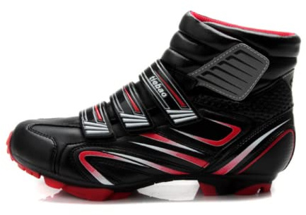 Msport Chaussures VTT Hiver Imperméables pour Homme/Femme – Bottes de Vélo de Montagne Compatibles pédales SPD - Rouge 43 EU