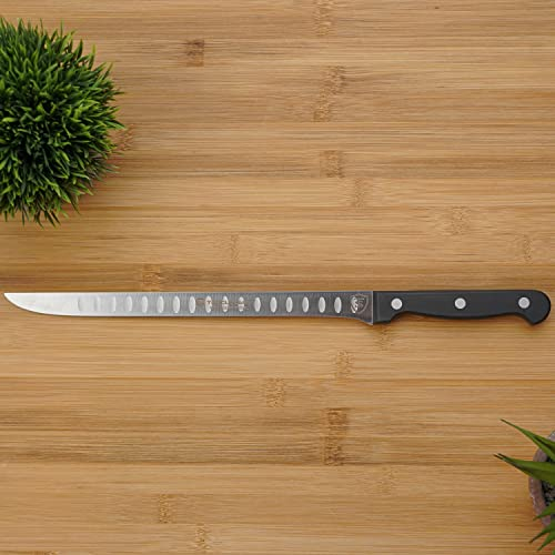 TS Tactical Store Couteau à jambon professionnel en inox avec alvéoles | Lame 25,5 cm TOP CUTLERY - 17135