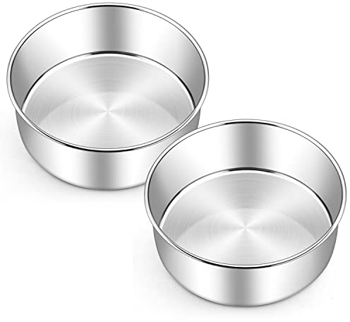 Joyfair 7cm Hoch Edelstahl Rund Backform Kuchenform 2er Set - 24cm