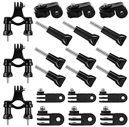 Dadabig 3 Set Verstellbare Schwenkarm 3-Wege Verlängerungsarm Halterung Anschlüsse Daumenschrauben Fahrradhalterung Lenker Feste Gelenke Halterung (Schwarz)