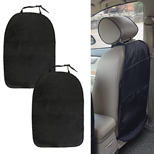 Coprisedile posteriore per Auto, Protezione Sedile Auto, 2 PezziOrganizer Sedile Posteriore Auto, Organizer per Sedile Auto, Protezioni per Sedile Posteriore Auto, Organizer Bambino per Sedile Auto