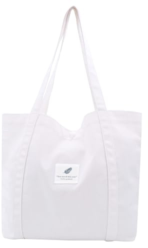 TeeYee Damen Stofftaschen Tote Tasche Einfarbige Leicht Umhängetasche | Beach Bag,Große Kapazität Shopper für Bücher,Handbag für Alltag,Einkaufstasche für Mädchen,Student