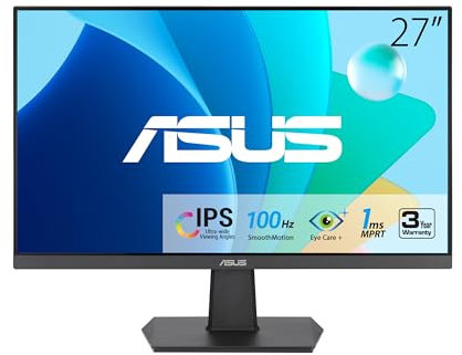 Asus Monitor LED VA27EHF da 27, risoluzione 1920 x 1080 (Full HD 1080p), 1 ms