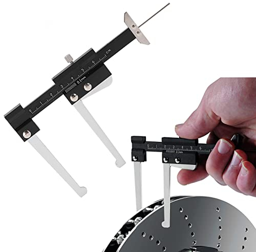 Bremsscheiben Tiefenmesssattel, 0,1 Mm Genauigkeit, Tragbarer Metrischer Bremsscheiben Tiefenmesssattel, 0–60 Mm Reifenprofiltiefenmesser