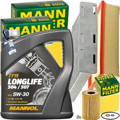 Inspektionspaket + 5L 507 5W-30 Öl passend für Golf 5 A3