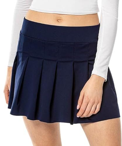 Damen Plissee Flacher Bauch Rock - kurzer, sexy, mit Bauch Shape Funktion für Outdoor, Büro, Sport und Freizeit - Petrol Grösse XL