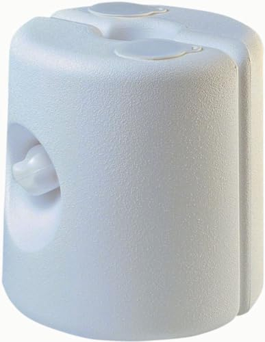 Poids pour Tonnelle - Poids de Lestage Ø24 x 25,5 cm - Poids de Pavillon - Remplir avec du Sable ou de l'eau - Convient pour des Poteaux Ø2 à Ø3,2cm - Facile à Vider - Blanc