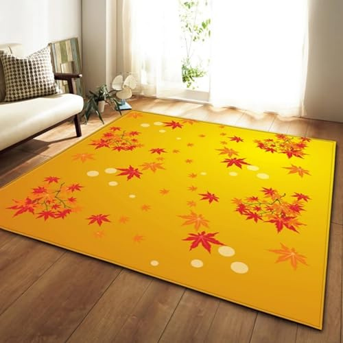 3D Pianta Di Lascia L'Albero Di Stampa Tappeto Salotto Grande Pelo Corto Moderno, Moquette Antiscivolo, Grandi Soggiorno Bambini Camera Da Letto Decorazione Domestica Tappeti 100 X 2-7X6F