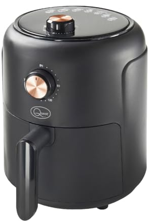 Quest 2.3L Small Air Fryer / 1-2 People/Manual Dial Controls/Non-Stick Detachable Food Basket / 60 Minute Timer/Cool Touch/Auto-Shut Off & Overheat Protection / 1000W / 33870
