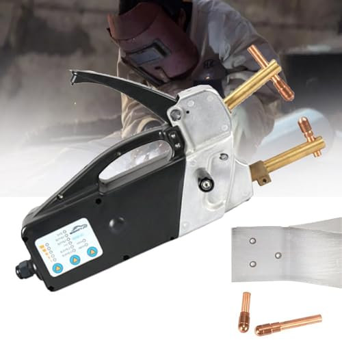 BOOZXCV Saldatrice a Punti elettrica Laterale, saldatrice a Punti Automatica, Strumento di Riparazione per lamiera da 2,0 + 2,0 mm per Saldatura a Punti di Acciaio Dolce